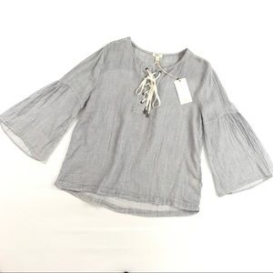 NWT dylan large striped blouse